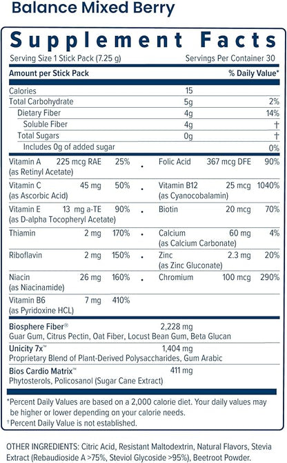 Unicity Balance Cholesterol Support Drink Mix – Orange (30 Stick Packs)